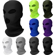 3 Hole Balaclava Full Face Ski Mask Cooling Neck Gaiter UV Protector Head Cover