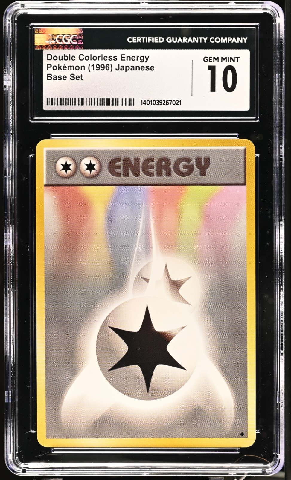 CGC 10 Gem Mint Double Colorless Energy Japanese Base Set 1996 Pokemon