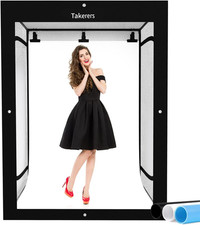 Large Photo Light Box Studio with Dimmable LED  3 Backdrops for Clothing
