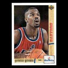 Haywoode Workman Rookie #330 1991-92 Upper Deck Washington Bullets Basketball