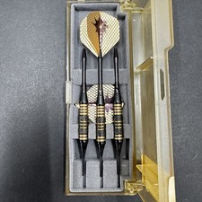 Vintage Star Fire Darts 18 Grams W/Case Black & Gold Hard Plastic Tip