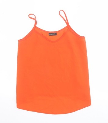 Exhibit Damen orange Polyester Camisole Tank Größe 8 V-Ausschnitt