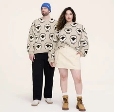 Adult Big Sheep Print Pullover Sweater - Woolrich Taupe 2XL