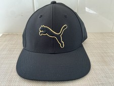Puma Men's S/M Evercat Dillon 2.0 Stretch Fit Cap Embroidered Gold Logo 6 Panel