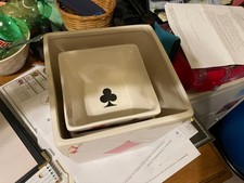 set of 5 snak bowls with card theam