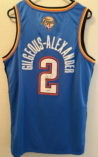 Shai Gilgeous Alexander Signed NBA Finals Jersey OKC Thunder MVP Auto JSA COA
