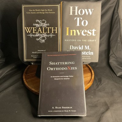 Book Lot of 3 Portfolio Wealth Investing Sherman Rubenstein Merrill Lynch