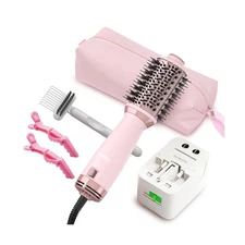 Travel Dual Voltage Hot Air Brush | 4 in 1 MIni Hair Dryer Brushes ... Fast Ship