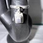 Vtg CSE Sterling Silver 925 Charm Dangle Ring size 6.5