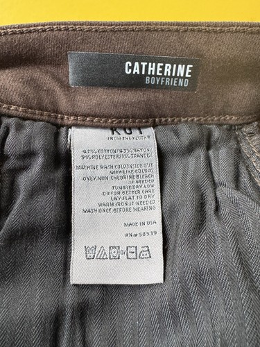 Kut From The Kloth Catherine Boyfriend braune Damenjeans Baumwolle Stretch 12 neu mit Etikett - Bild 9 von 10