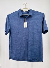 Peter Millar Featherweight M lange Performance Polo Shirt Mens XL Navy EMOEK90S