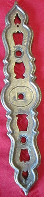 Vintage Ajax #843 Antique Brass 6 3/4'' Cabinet Door Handle Backplate