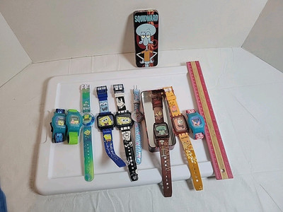 Lot of 9 Vintage Sponge Bob Type Items Untested  Parts /Repair
