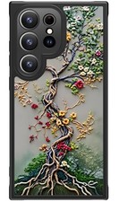 Floral Galaxy S25 Ultra Case, Wireless Charging, Military-Grade Shockproof Cover