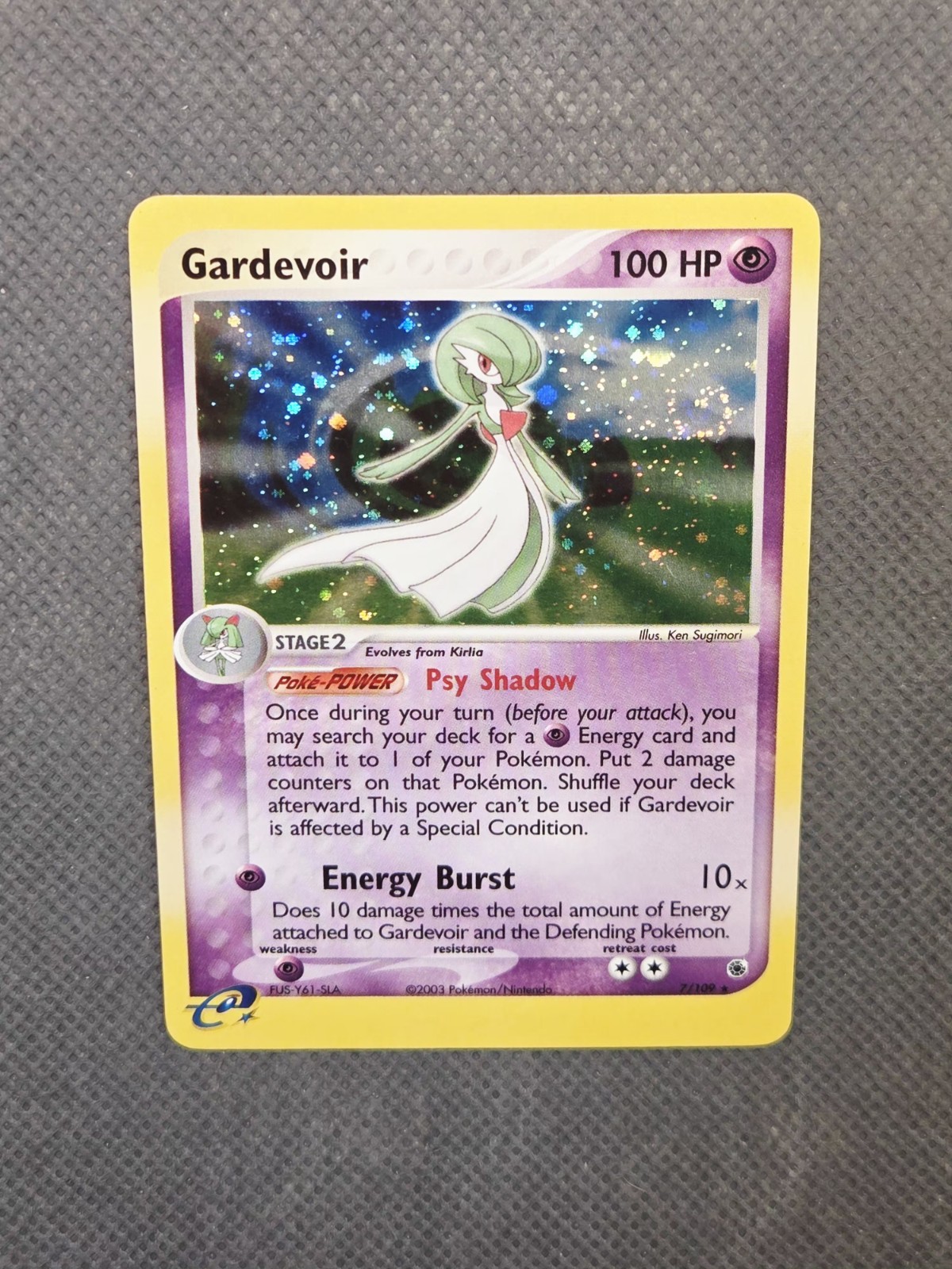 Gardevoir 7/109 🌀Swirl Holo Rare (2003) EX Ruby & Sapphire E-reader Pokemon NM