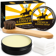 Saddle Soap for Leather   All-Natural 3-In-1 Leather Cleaner  Conditioner Kit w