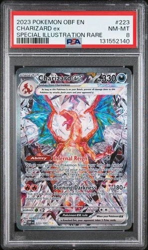Charizard ex 223/197 PSA 8 SV03: Obsidian Flames Holo