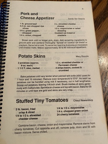 Vintage 1989 Kochbuch Pella Iowa erste reformierte Kirche Young Couples Club - Bild 6 von 24