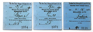 3 N.Y C. & St. L. R.R. 1901 1906 MILLERS CITY PAYNE FOSTORIA CONTINENTAL OHIO