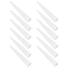 50 Pcs White Plastic Caulk Nozzles Caps For Silicone Sealant And Sealing