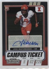 2021 Panini Contenders Draft Picks Campus Ticket /99 Josh Imatorbhebhe Auto 19a0