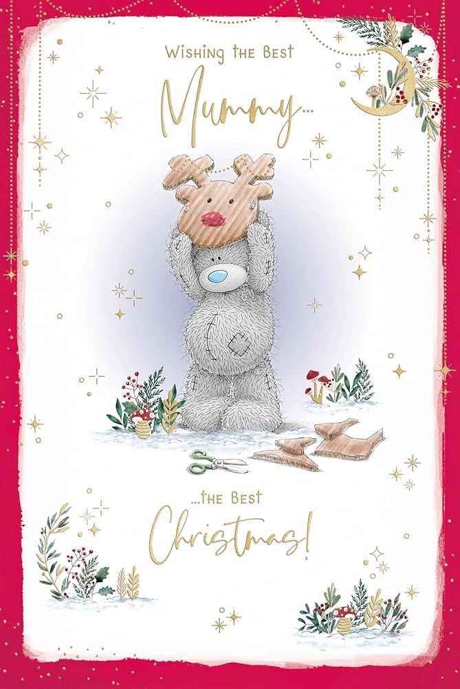 Me To You Tatty Teddy Christmas Card The Best Mummy, 6 x 9 in, Multi - Image 3