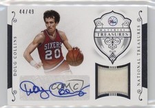 2014-15 National Treasures Material Signatures 44/49 Doug Collins Auto HOF 10lp