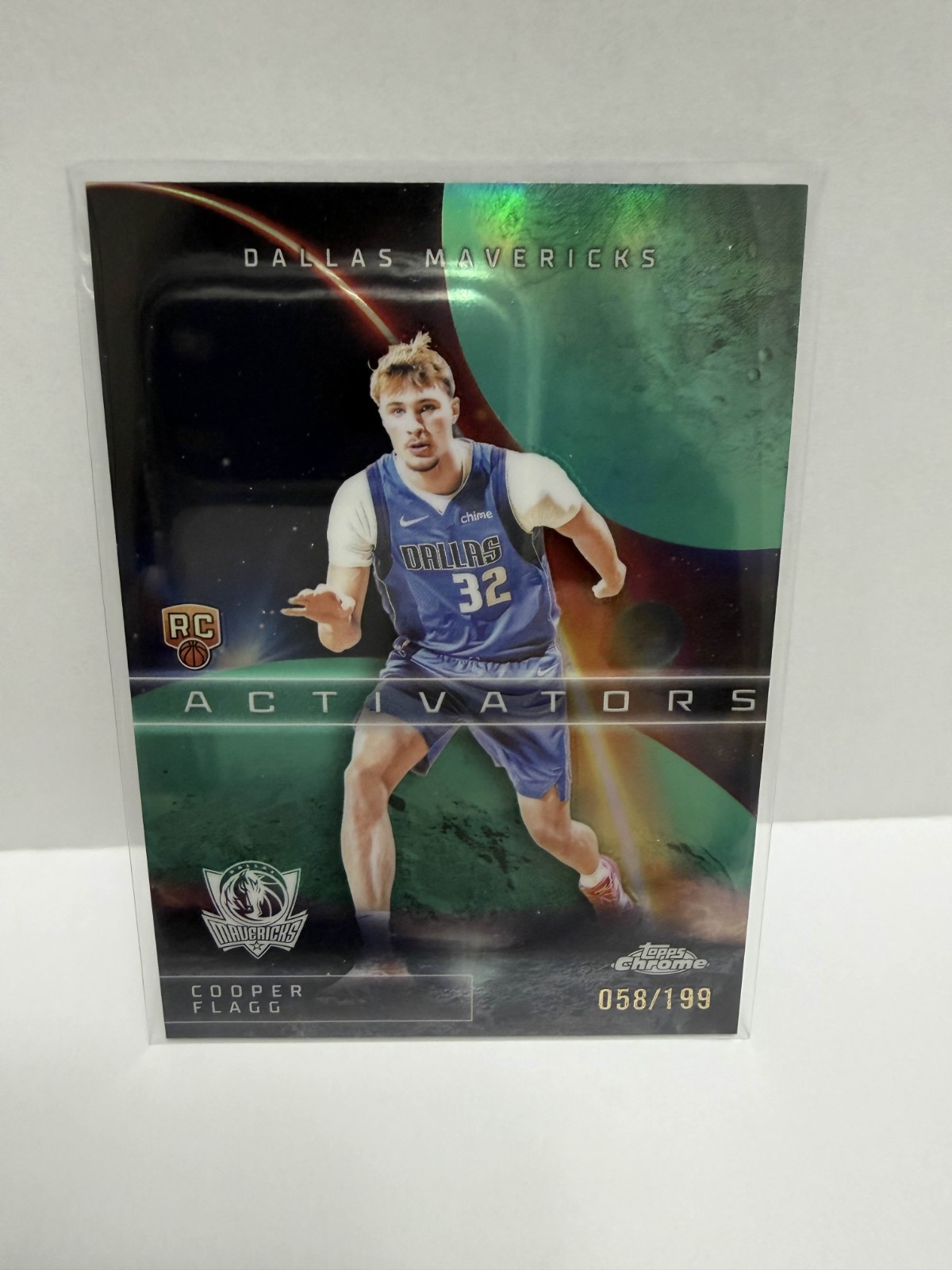 2025-26 Topps Chrome NBA Cooper Flagg Activators RC AQUA /199 Mavs Rookie 
