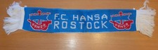 HANSA ROSTOCK Autoschal  Mini Schal Auto  Logo Schriftzug  Fanartikel 58 X 9 cm