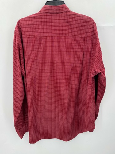 Austin Reed Shirt Mens Large Red Plaid Long Sleeve Button Up Business Casual - Picture 2 of 5