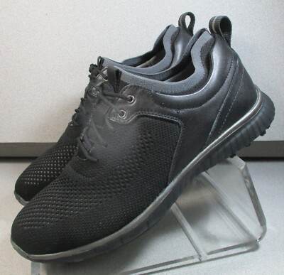 253968 MS50 H1-LUXE MENS SHOES 9 M BLACK KNIT LACE UP JOHNSTON&MURPHY GOLF SHOE