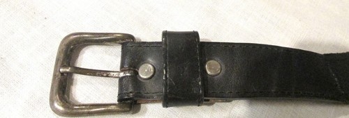 Cinturón de cuero occidental negro vintage XL para hombre con tachuelas adornado 44 pulgadas Hecho en Estados Unidos - Imagen 2 de 9