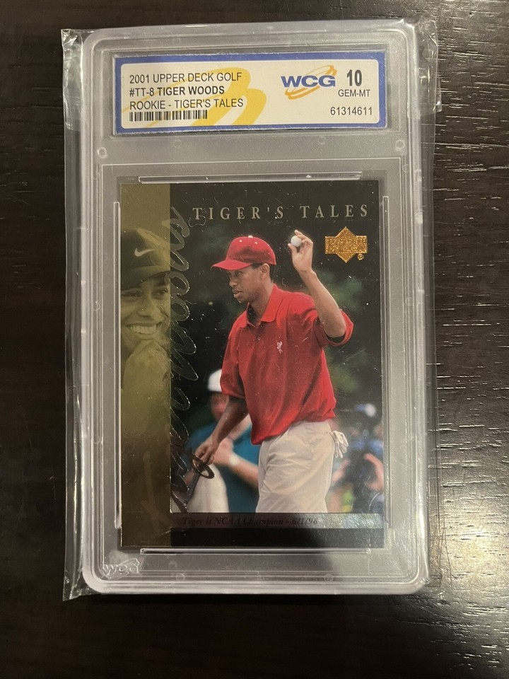 Tiger Woods 2001 Rookie Card Lot 6 Cards 4 Graded. 2001 UD 1 NM See