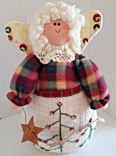 Weihnachten Urlaub Schnee Engel Oma gewichteter Plüsch 16 Zoll Int'l Art Enterprise - Bild 1 von 7