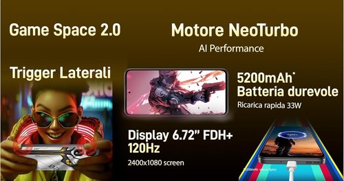 Smartphone ZTE Nubia Neo 2 5G 8GB Ram 256GB 6.72" Sunfire Yellow Italia - Photo 13/13