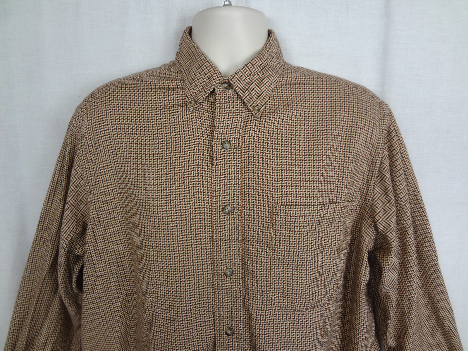 FA MacCluer Houndstooth Button Front LS Casual Sh… - image 2