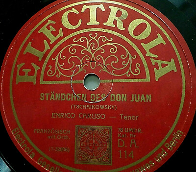 ENRICO CARUSO ''Mein Lieb gleicht einer schlafenden Blume'' Electrola 78rpm 10''