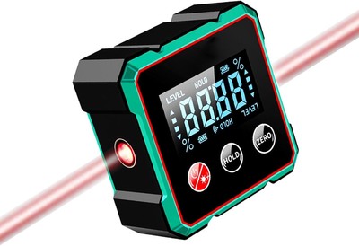 Scomeri Magnetic Digital Angle Finder with Electronic Laser,Aneedbaby Angle Tool