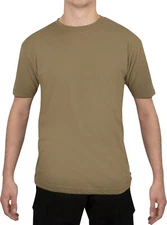 Solid Army Color Military T-Shirt Short Sleeve Muscle Athletic Cut Built Tee