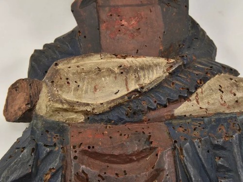 π Antica scultura policroma lignea Madonna Addolorata del 400 - Foto 2 di 10