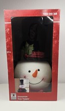 Home Accents Holiday 18  Snowman Tree Topper With Box