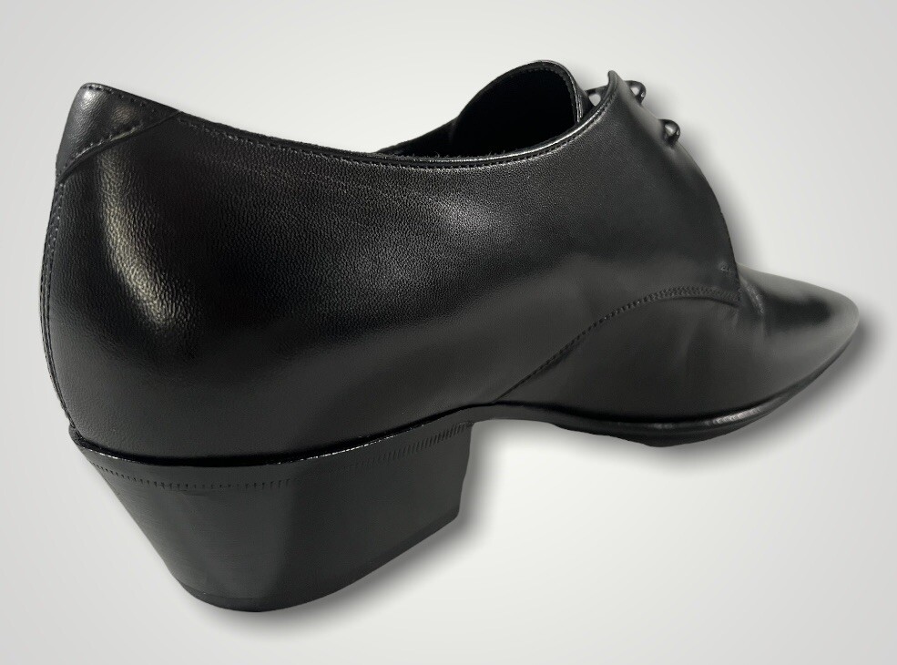 Scarpe stringate Saint Laurent Tripon in pelle nera taglia US 9 Made in Italy