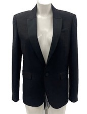 Bnwt Women’s Neil Barrett Black Tuxedo Blazer Size Uk 14 Eu 42