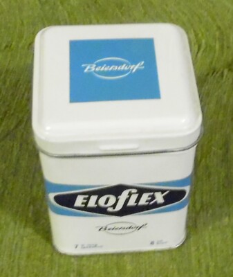 Old Tin, Tin, Beiersdorf Eloflex, 7 cm x 7 cm x 10 cm