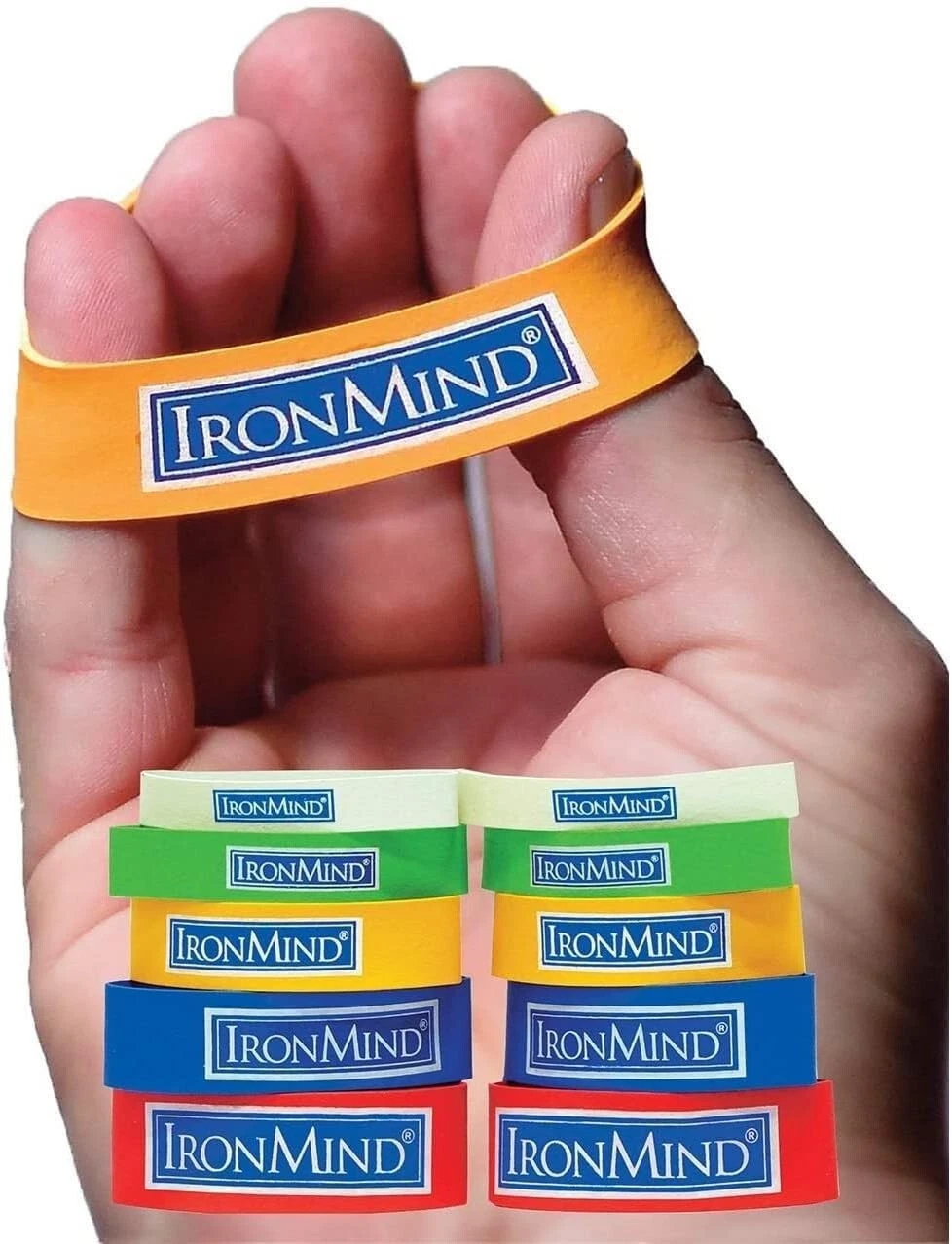 IronMind Expand-Your-Hand Bands 10-Pack - Finger Resistance Arthritis Exerciser