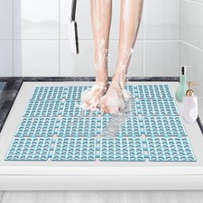 Extra Large Shower Mat Non Slip Mats Strong Suction Anti Mold Square Rubber Mat