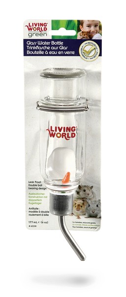 Living World Green 177Ml Glas Wasserflasche Trinkflasche Glasflasche-image