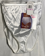 Vntg Vanity Fair Panty Full Coverage Nylon Brief Women's 13014 White sz: 6
