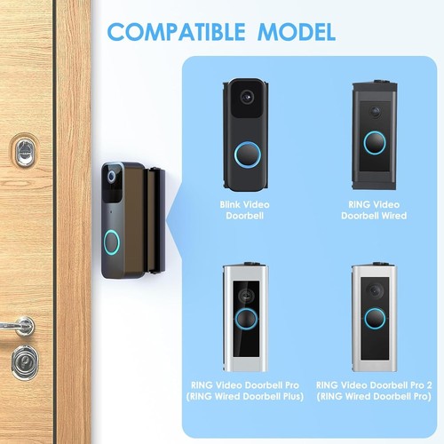 "NEW Mount For Blink Video Doorbell Wired/Wireless 2-way audio HD video & Alexa - Picture 3 of 7