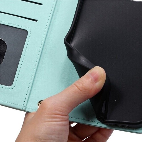 Lanyard Strap Wallet Flip Leather Case For iPhone 16 15 14 13 12 11 Pro Max 7 8 - Picture 83 of 86
